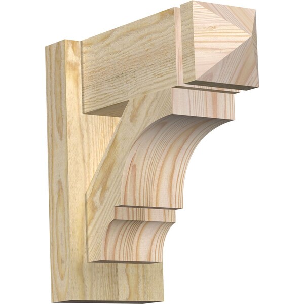 Ekena Millwork Balboa Arts & Crafts Rough Sawn Outlooker, Douglas Fir, 6"W x 14"D x 14"H OUT06X14X14BOA03RDF - main
